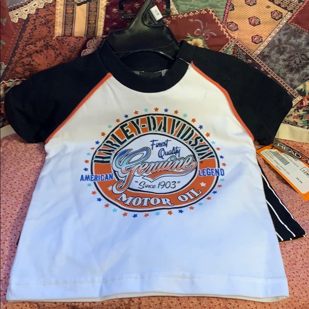 Harley Davidson baby boys jersey short set
